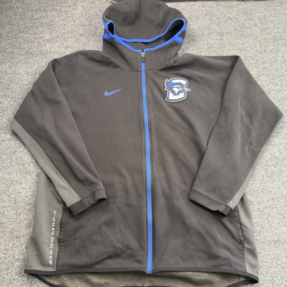 Nike Creighton Bluejays Hoodie Jacket XL Black CQ1826-010 NCAA Basketball